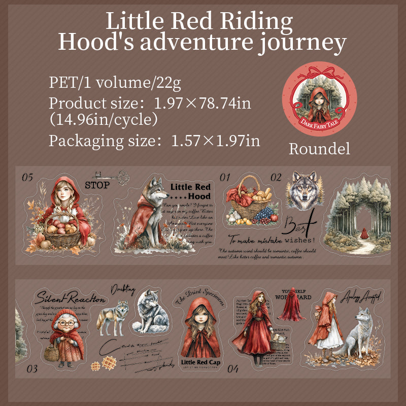 Dark Fairy Tale Pre-cut PET Tapes Princess Story Tales