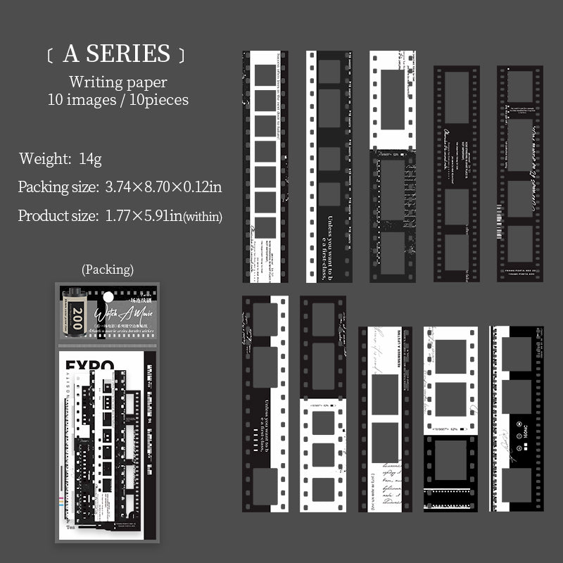 "Watch a Movie" 10pcs Large Sized Film Stickers Card Board Stickers