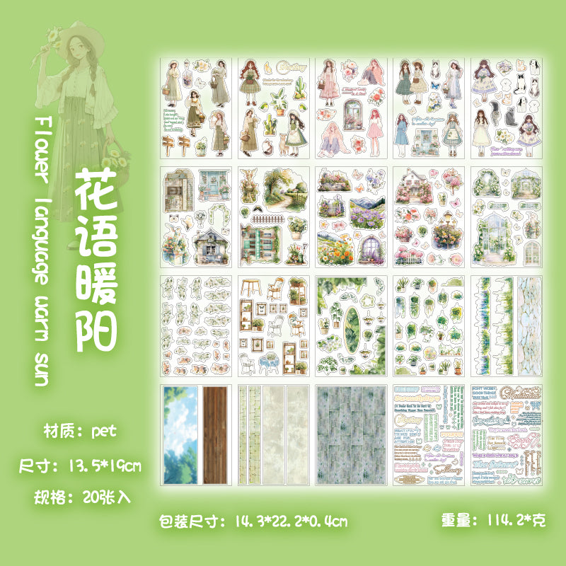 Cute Sticker Books Pre-cut 20 Sheets in one pack Mermaid Sticker Book