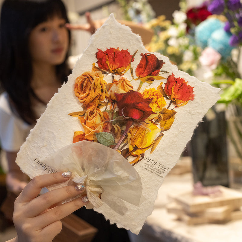 "Weekend Flower" 10pcs Large Sized Rose PET Stickers