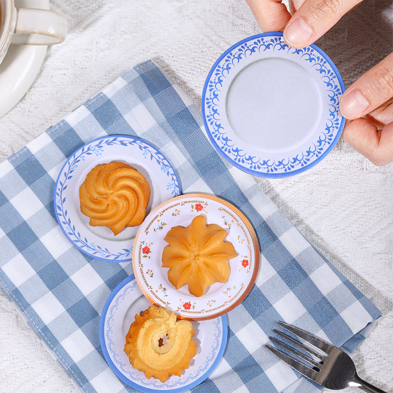“The Bowls” 30 Sheets Cute Saucer Stickers Paper Stickers