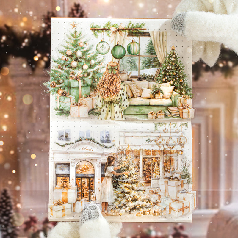 Cozy Christmas PET Stickers 20pcs in