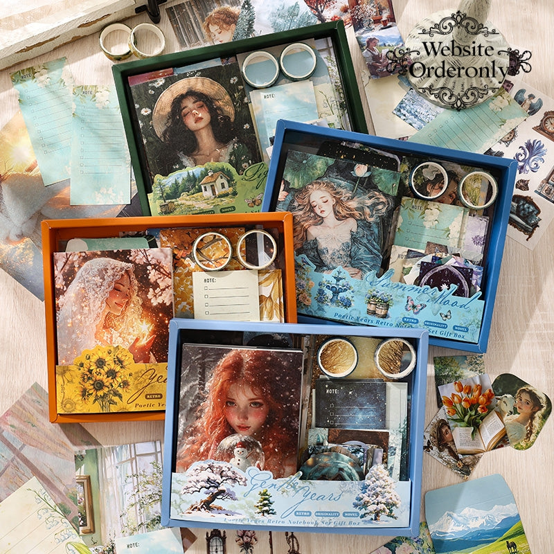 "Poetic Years" Scrapbooking Kits for Starters 124pcs Different Supplies
