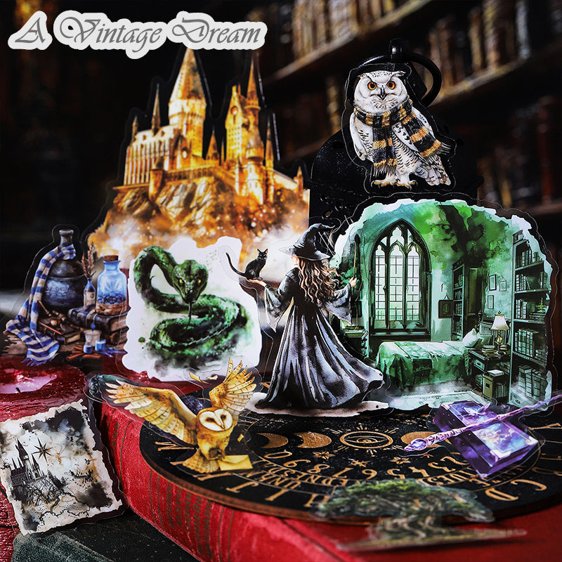 "Wizard School" 25pcs HP Vibe PET Stickers