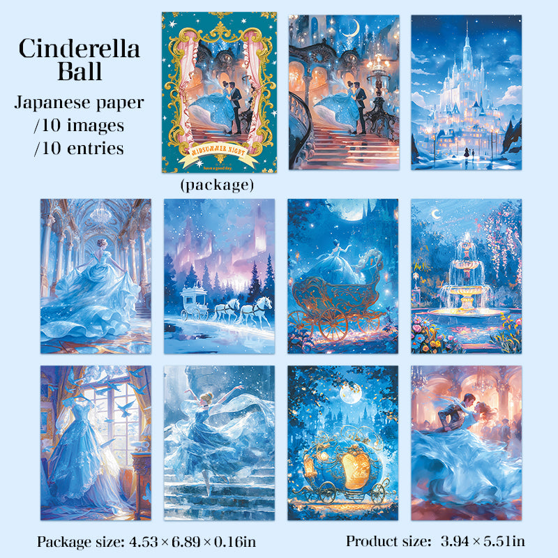 "Beauty Dream" 10pcs Fairytale Washi Background Stickers