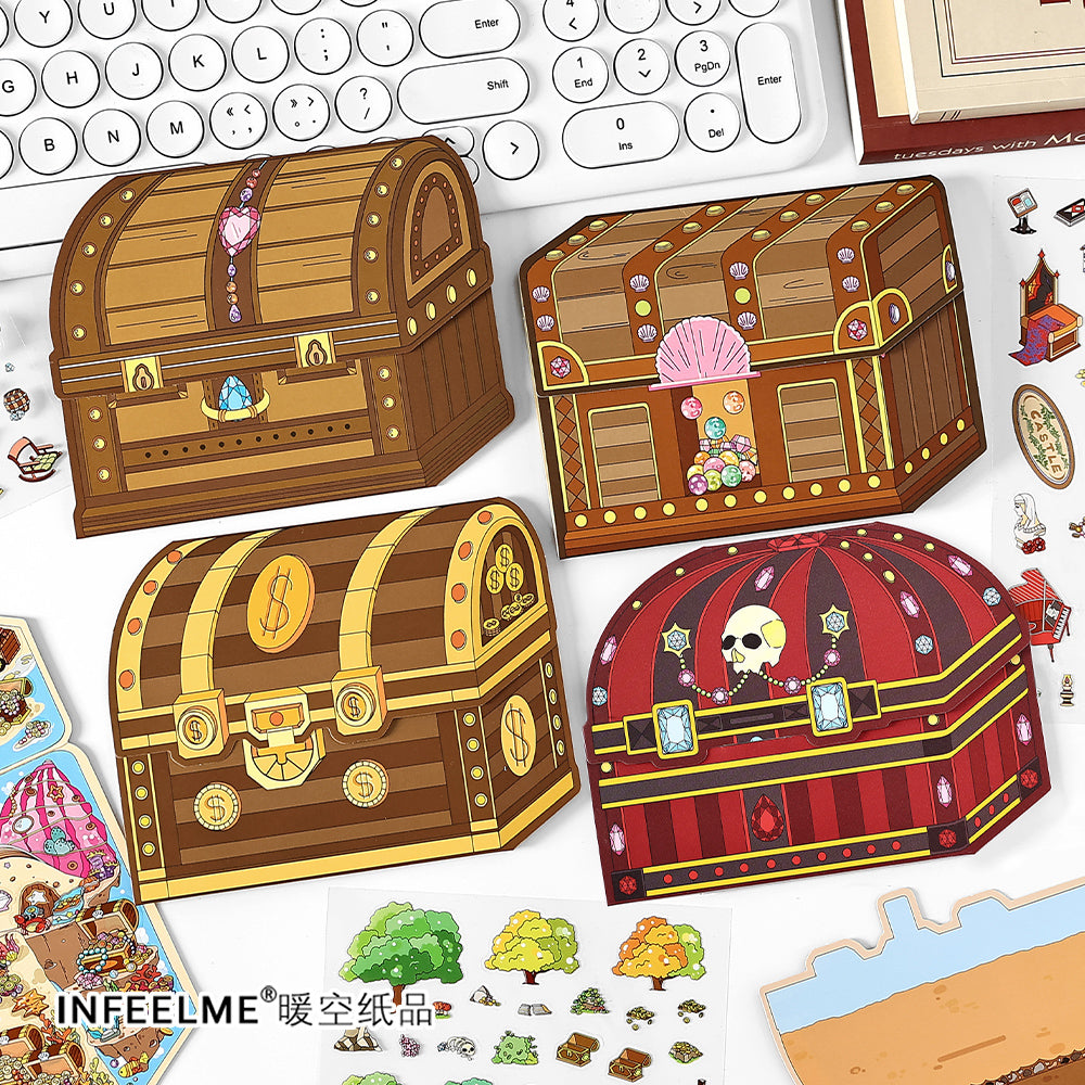3D Miniature Scene Play Stickers Pirate Themed Stickers