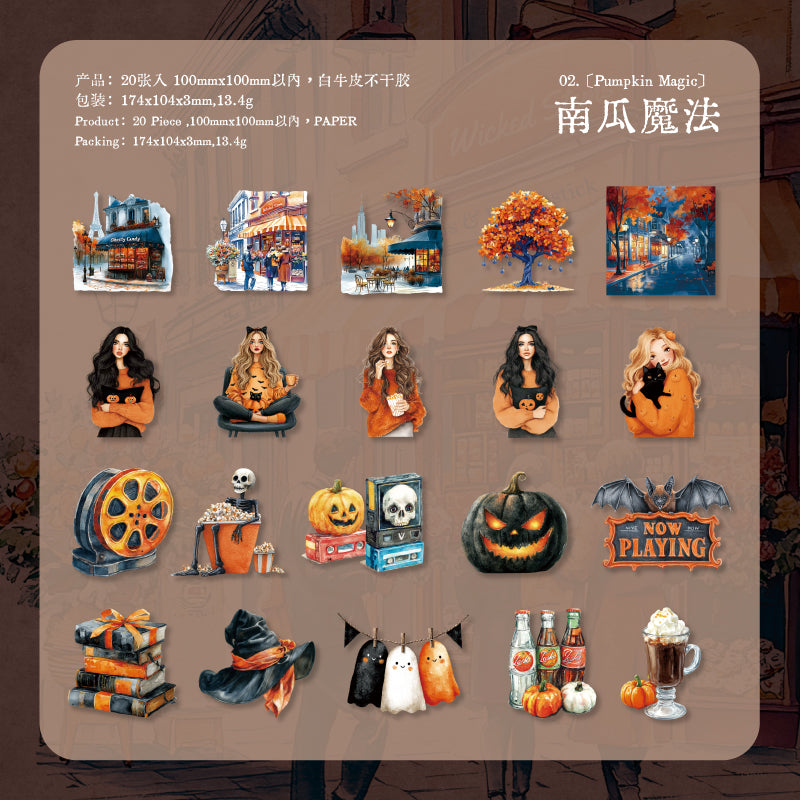 "Surprise Halloween" 20pcs Paper Stickers Festival Stickers for Scrapbooking