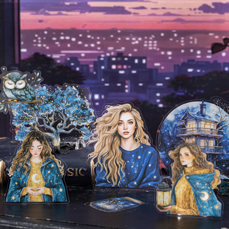 "Fantasy Night Dream" 30pcs PET Stickers