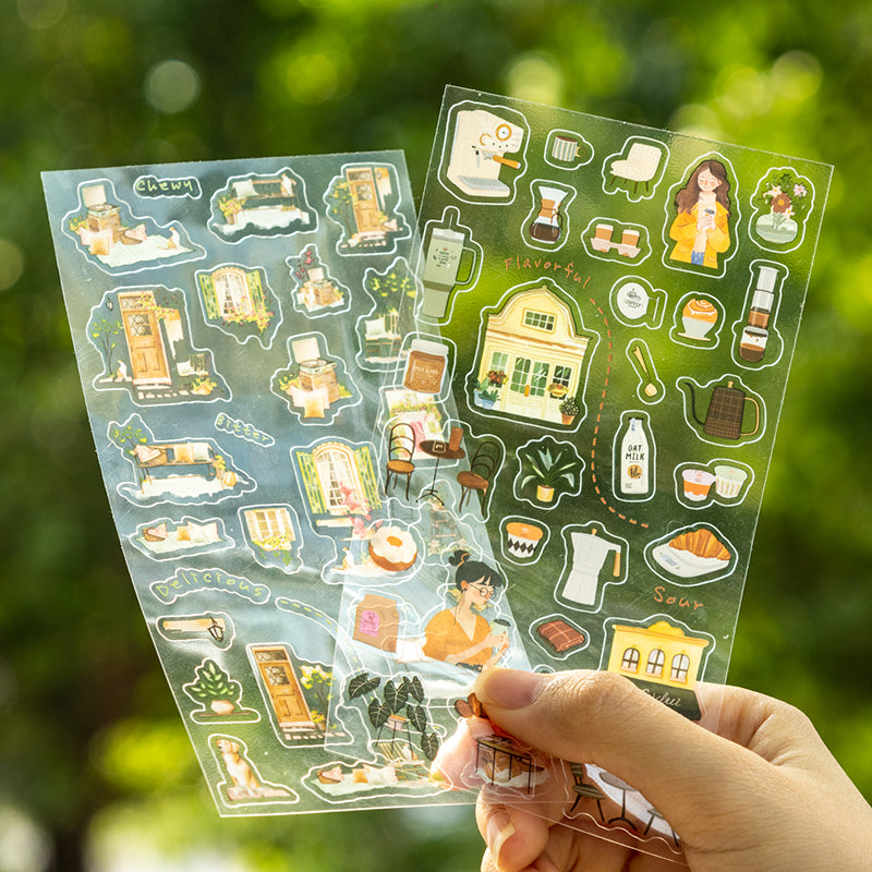 “A Leisure Home” Cute Miniature Stickers Pre-cute 2 Sheets in