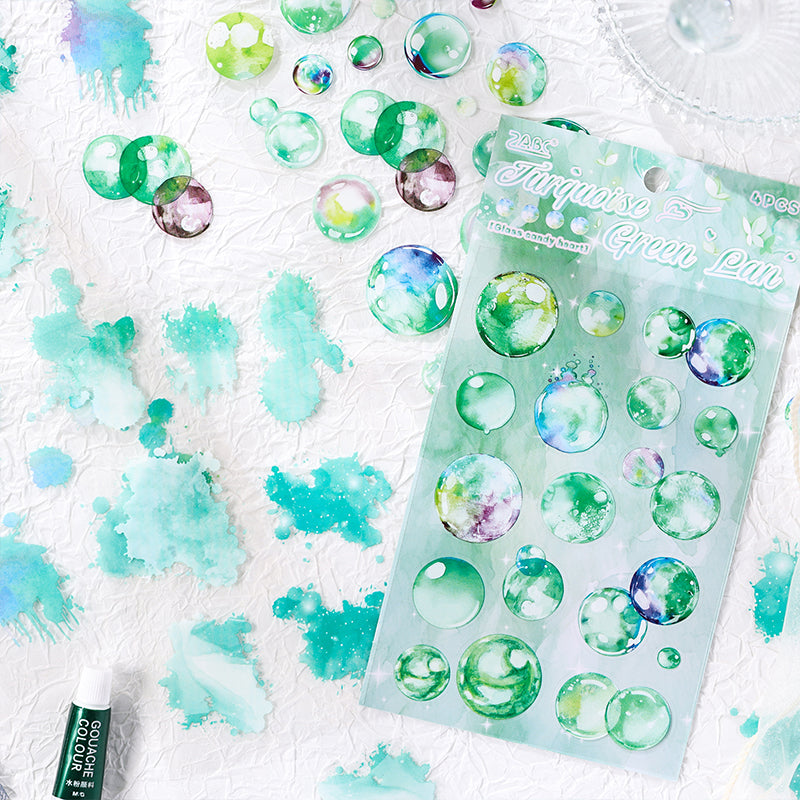 "Glazed Sugar Bubbles" 4 Sheets of Pre-cut PET Bubble Stickers
