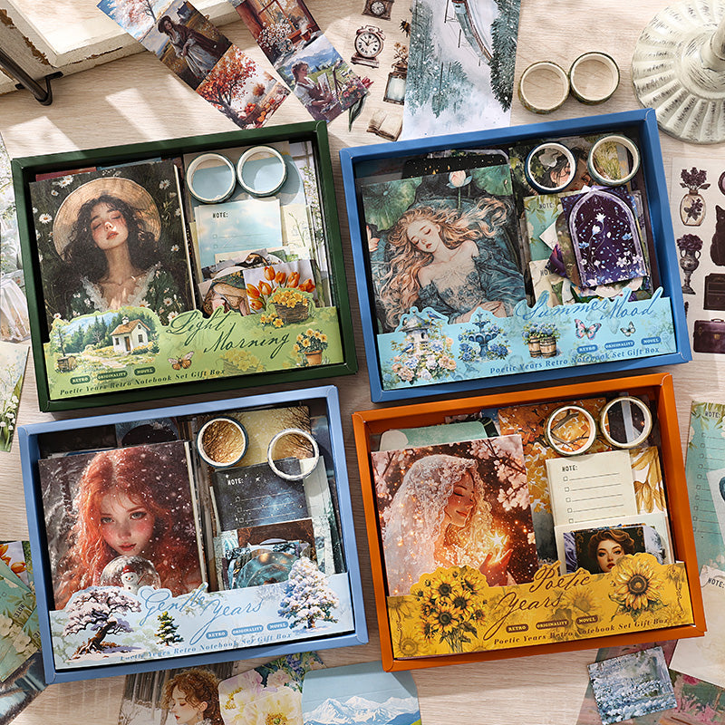 "Poetic Years" Scrapbooking Kits for Starters 124pcs Different Supplies