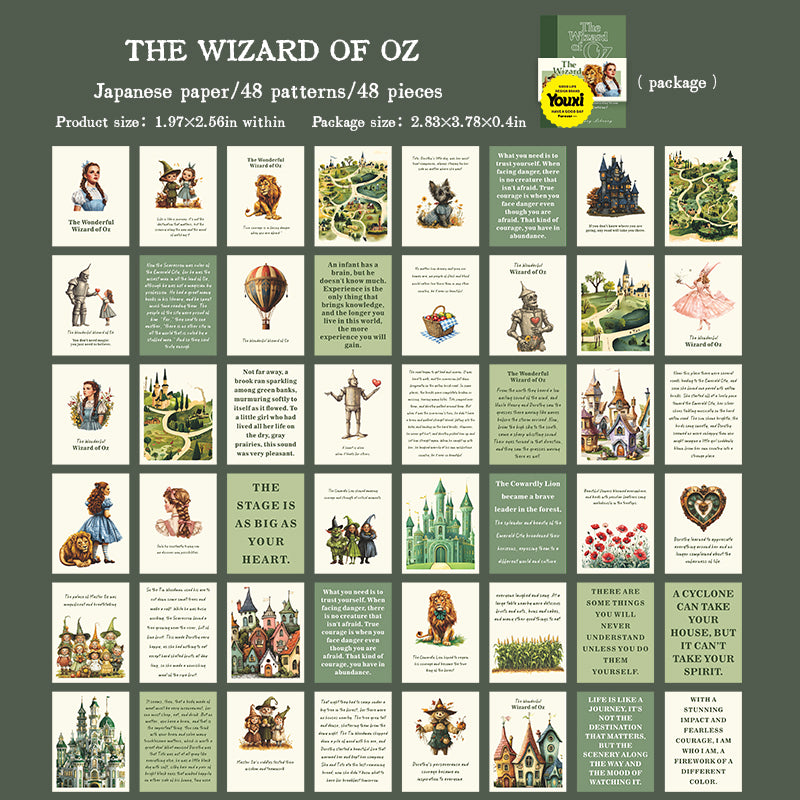 "Literary Collection" 48 Sheets Mini Size Deco Papers