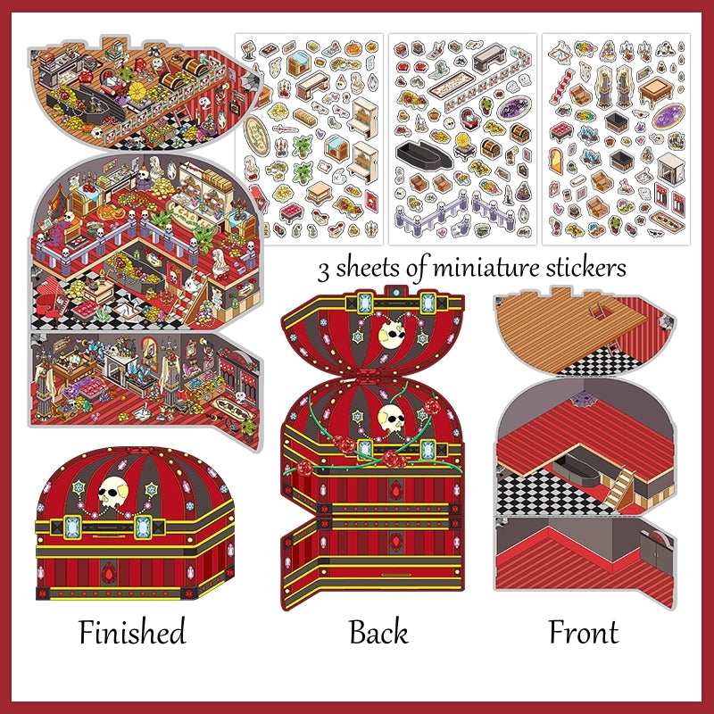 3D Miniature Scene Play Stickers Pirate Themed Stickers