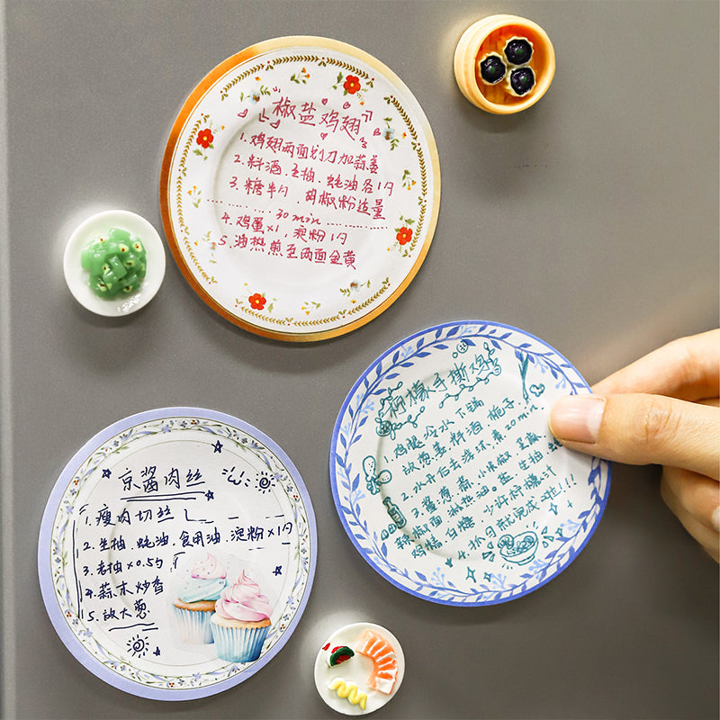 “The Bowls” 30 Sheets Cute Saucer Stickers Paper Stickers