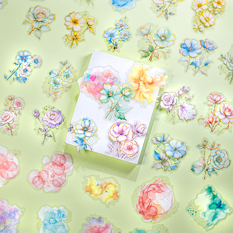 Floral Shades PET Stickers 15 Sheets in