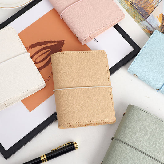 M5 Refillable PU Leather Binder Portable Journal Book with Blank Pages