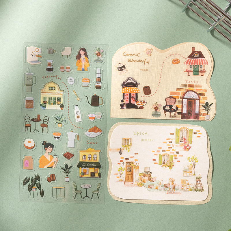 “A Leisure Home” Cute Miniature Stickers Pre-cute 2 Sheets in