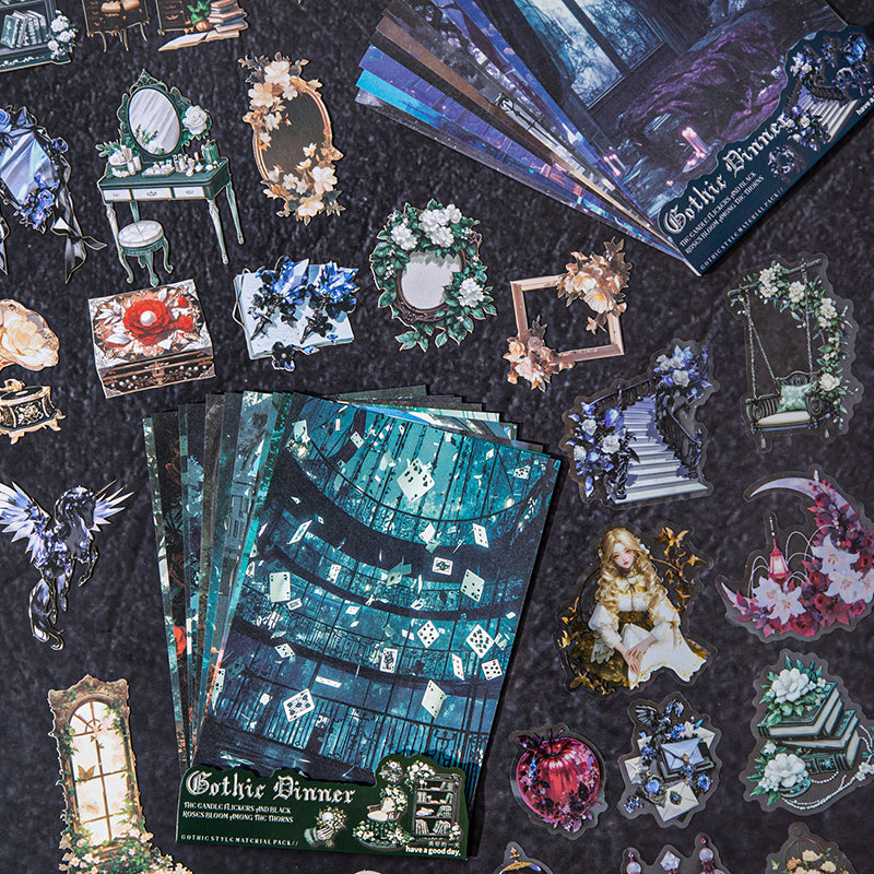 "Gothic Banquet" 30pcs Dark Themed Supplies Bundle Pack