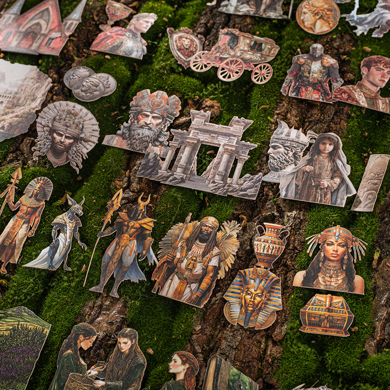 "European Imperial History" 15pcs Large Sized Decorative Stickers