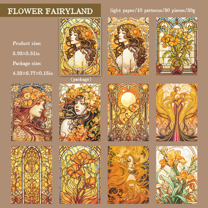 "The Envoy of Fairy" 30 Sheets of Scrapbooking Papers