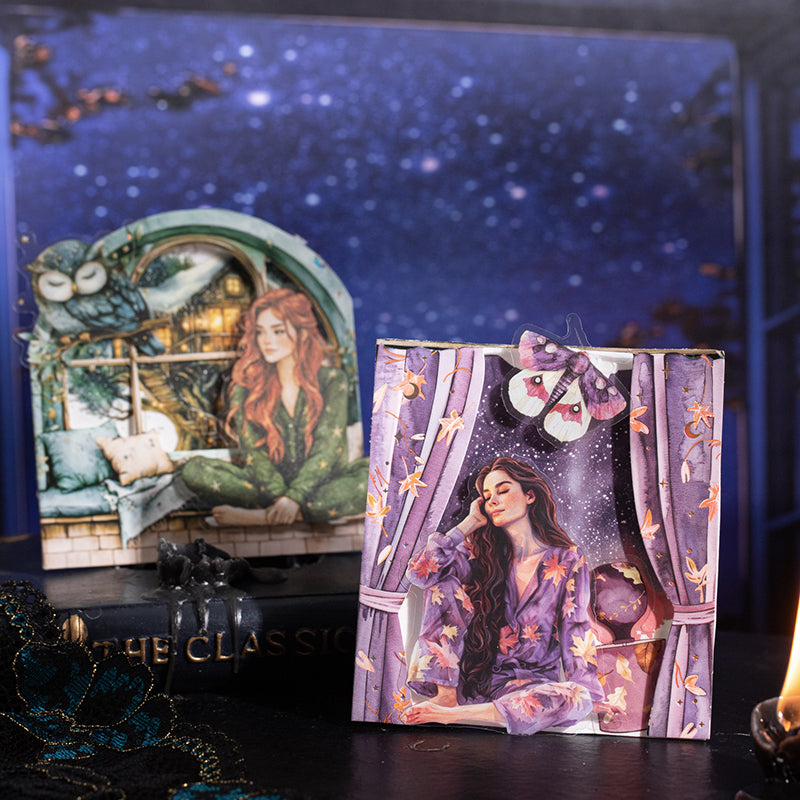 "Fantasy Night Dream" 30pcs PET Stickers
