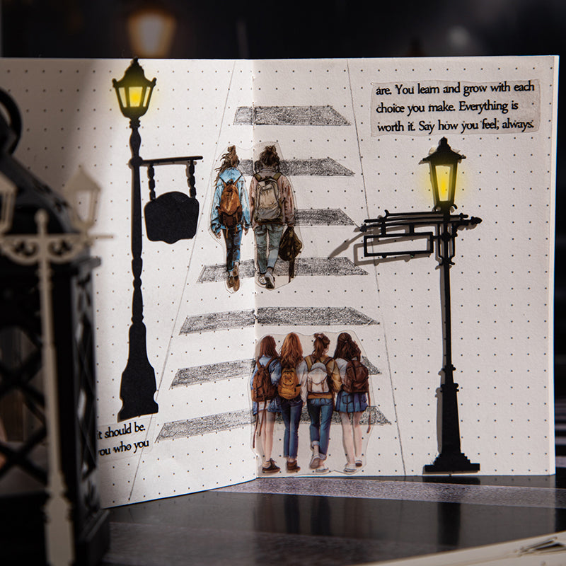 "Street Lamp" 6 Sheets Street Lighting Die Cut Papers