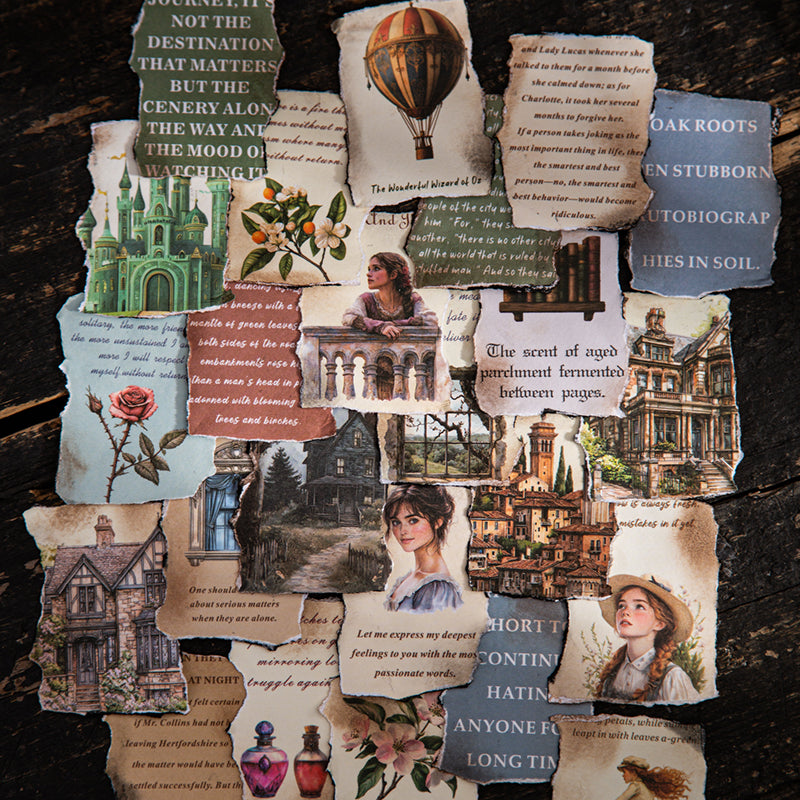"Literary Collection" 48 Sheets Mini Size Deco Papers