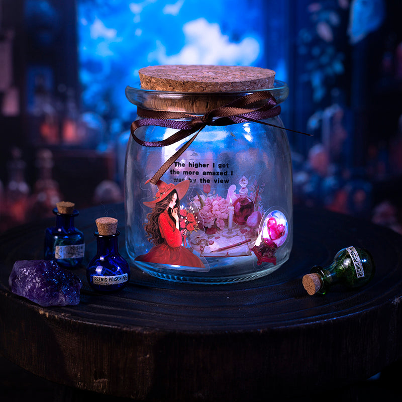 "The Witch's Magic Box" 50pcs PET Stickers in Aluminum Box