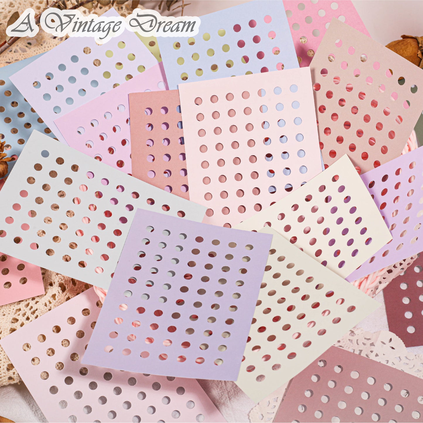 "Moonlit Begonia" 10pcs Deco Papers