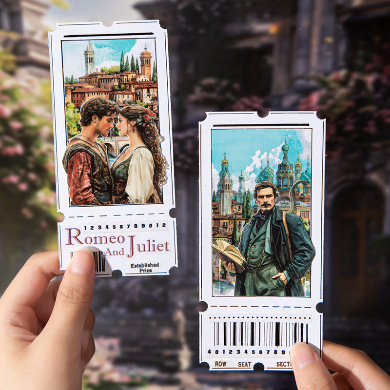 "Literary Story" 20pcs PET Stickers Decorative Stickers