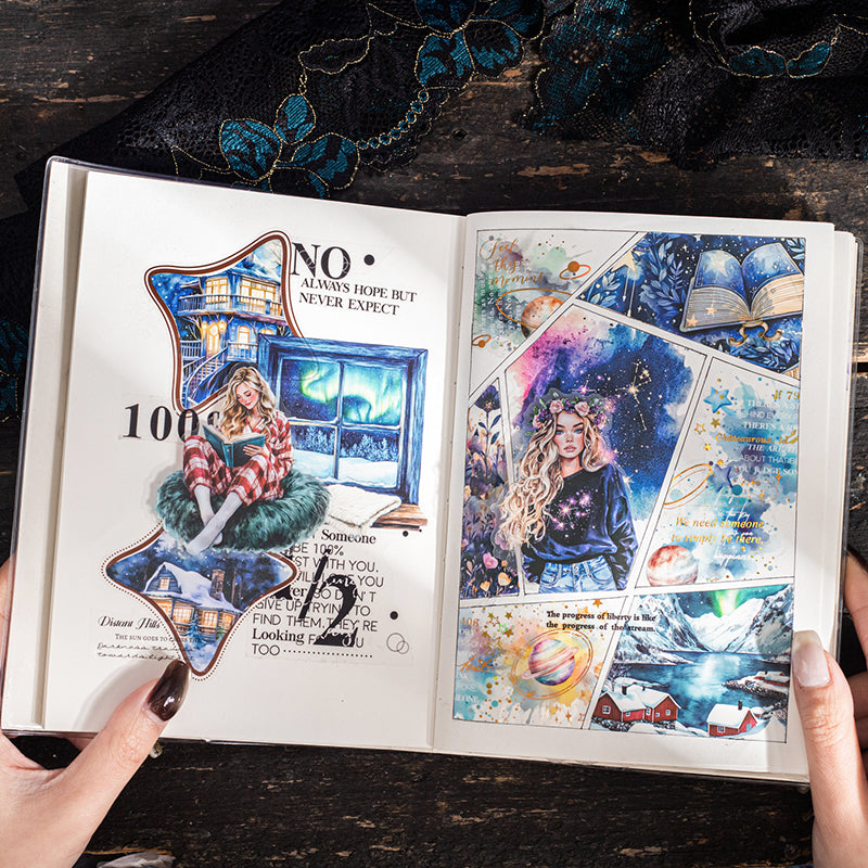 "Fantasy Night Dream" 30pcs PET Stickers