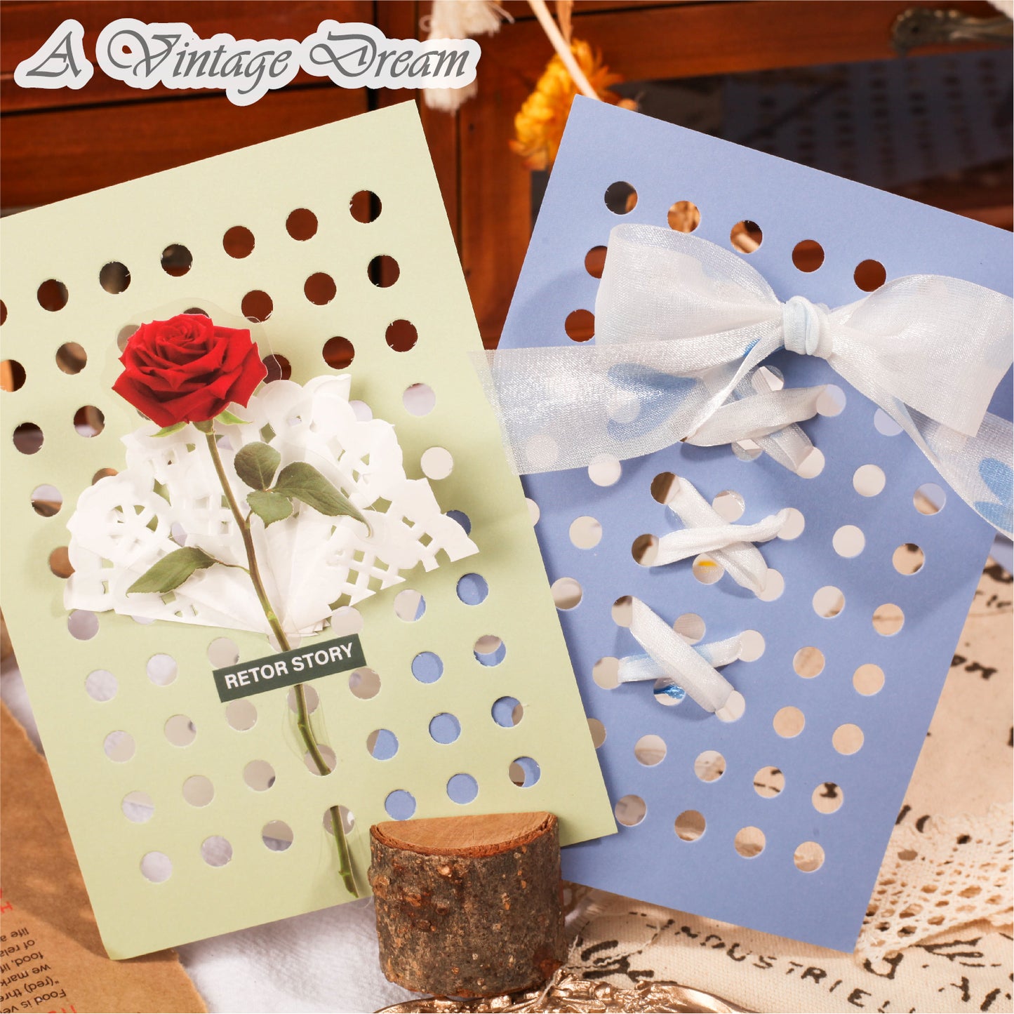 "Moonlit Begonia" 10pcs Deco Papers