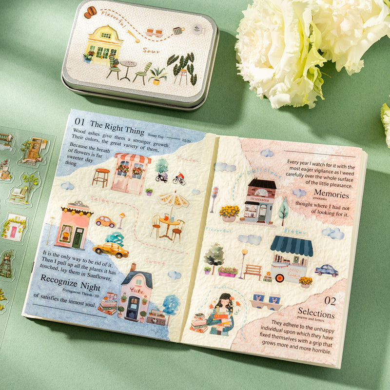 “A Leisure Home” Cute Miniature Stickers Pre-cute 2 Sheets in