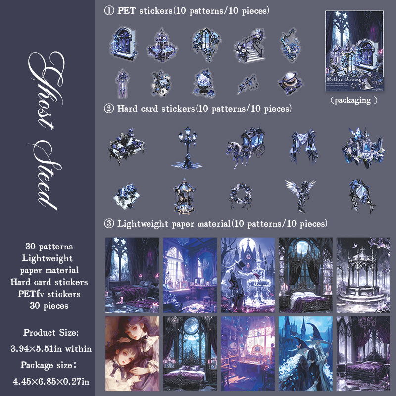 "Gothic Banquet" 30pcs Dark Themed Supplies Bundle Pack