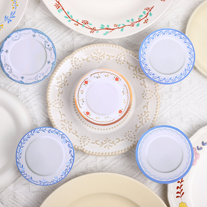 “The Bowls” 30 Sheets Cute Saucer Stickers Paper Stickers