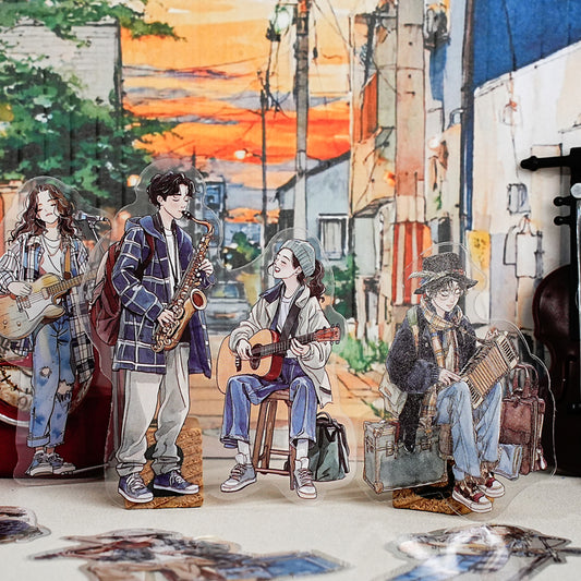 "Pedestrians Series" 20pcs Street pedestrians PET Stickers