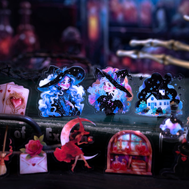 "The Witch's Magic Box" 50pcs PET Stickers in Aluminum Box