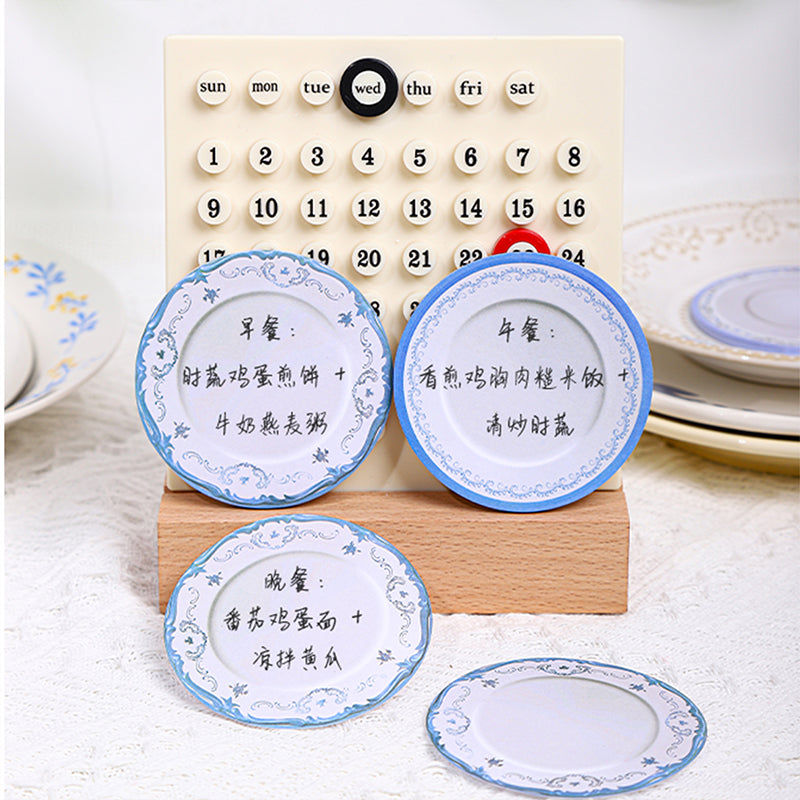 “The Bowls” 30 Sheets Cute Saucer Stickers Paper Stickers