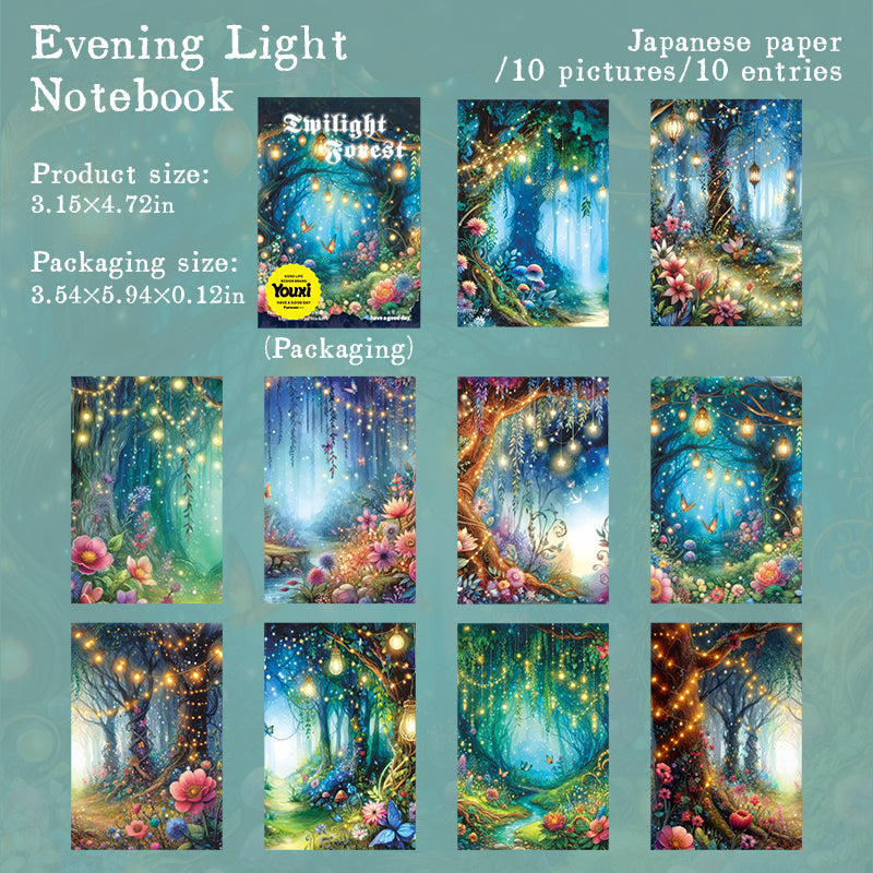 "Twilight Forest" Fairy Forest 10 Sheets of Stickers for Scrapbook Background