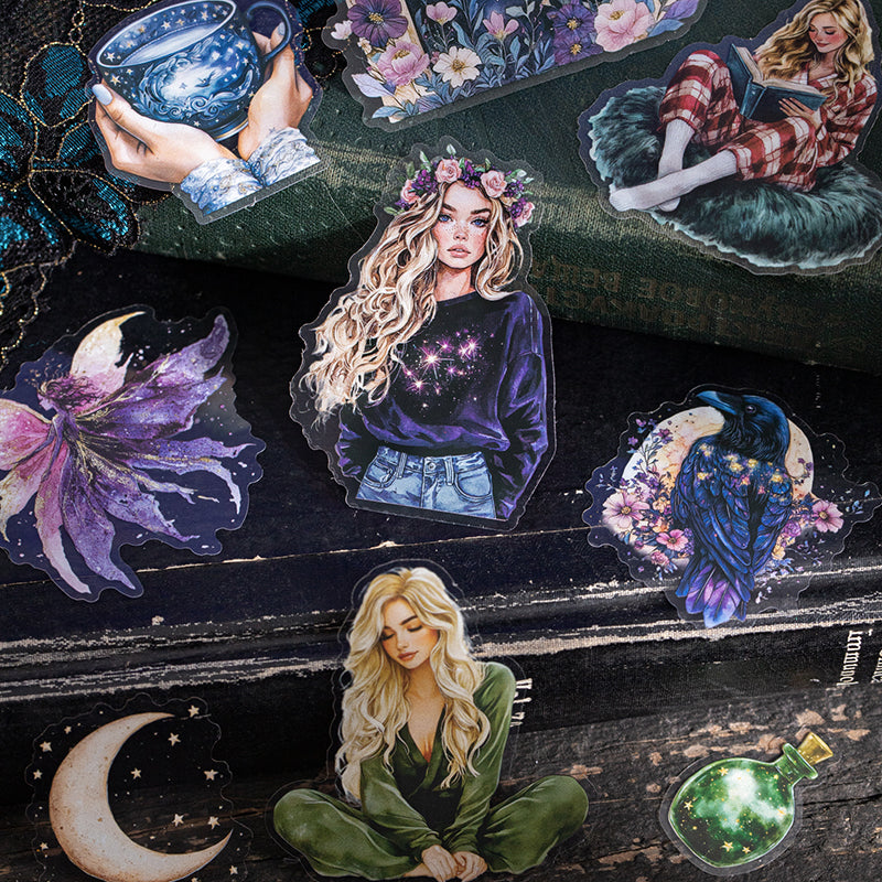"Fantasy Night Dream" 30pcs PET Stickers