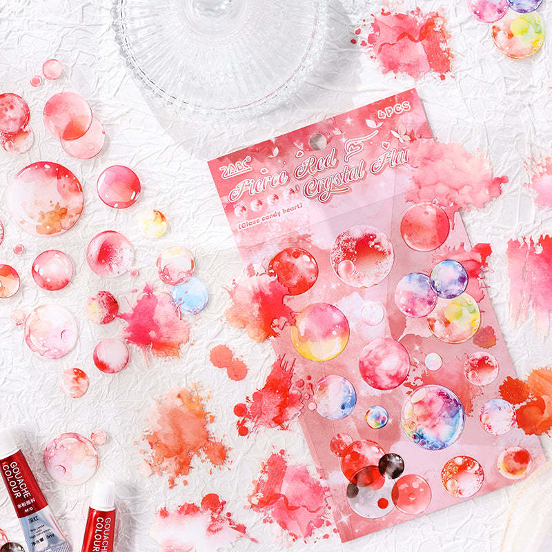 "Glazed Sugar Bubbles" 4 Sheets of Pre-cut PET Bubble Stickers