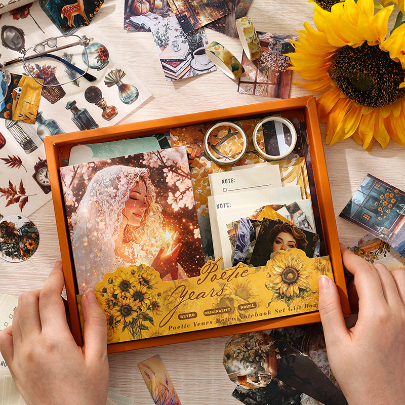 "Poetic Years" Scrapbooking Kits for Starters 124pcs Different Supplies