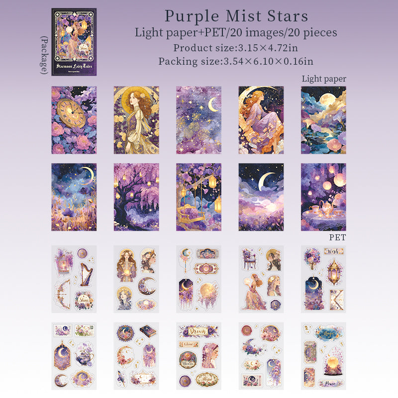 "Star Moon Fairytale" Sticker Books 20 Sheets