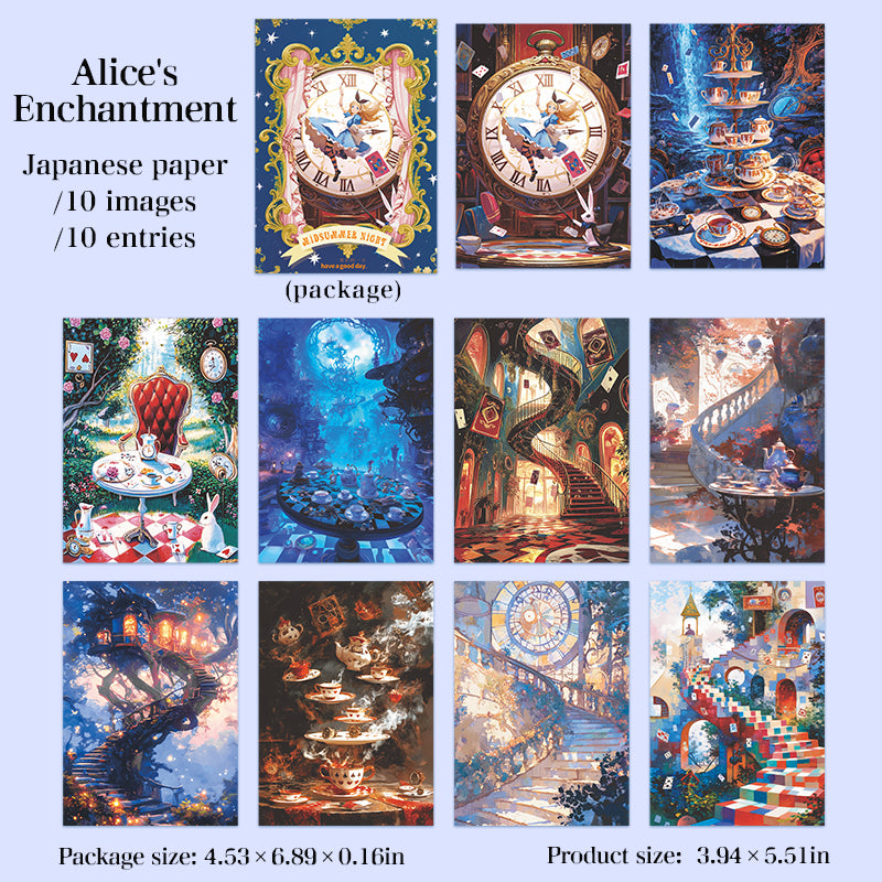 "Beauty Dream" 10pcs Fairytale Washi Background Stickers