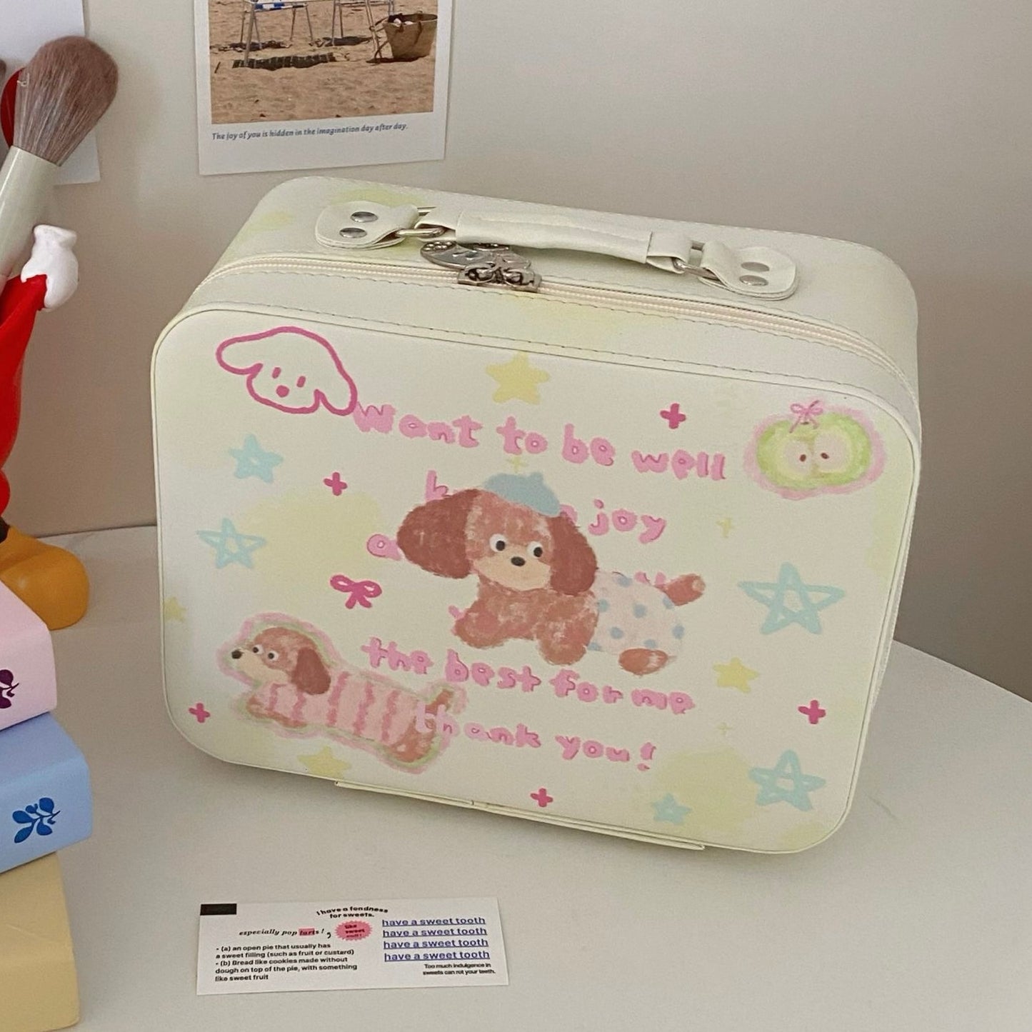 A Vintage Dream Blind Box 50 Different Scrapbooking Supplies in Zip Case Free Shipping