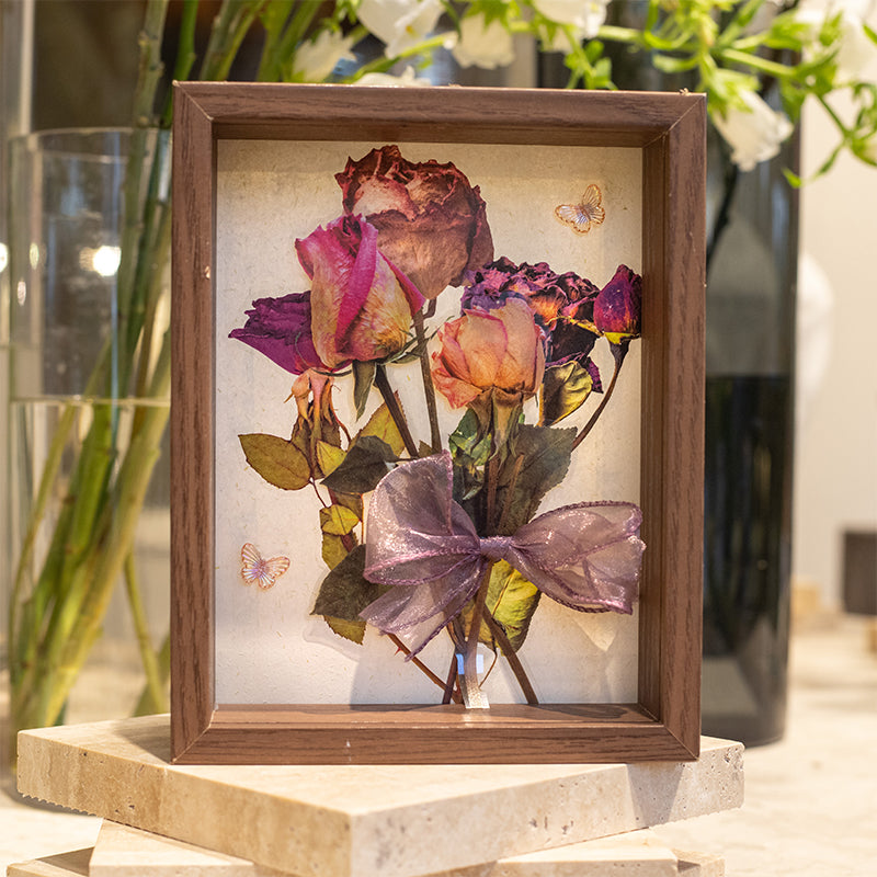 "Weekend Flower" 10pcs Large Sized Rose PET Stickers