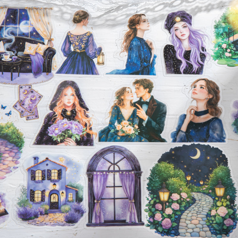 "Starry Sky Garden" 20pcs Stickers Bright Colour Stickers