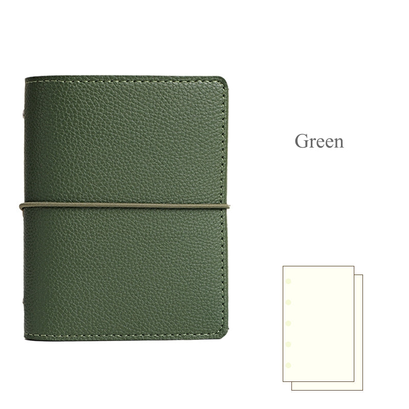 M5 Refillable PU Leather Binder Portable Journal Book with Blank Pages