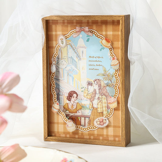 Encounter Charming Lady Sticker Books Pre-cut Washi and PET Stickers