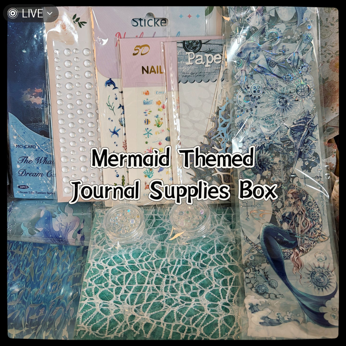 Mermaid Themed Journal Supplies Box- Monthly Box of July 2026